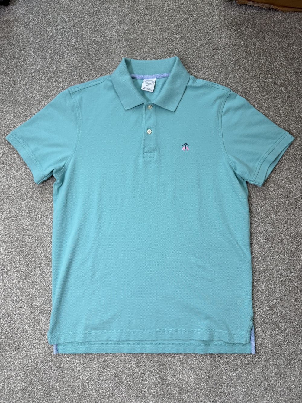 Brooks Brothers Polo Teal Medium Slim Fit EUC